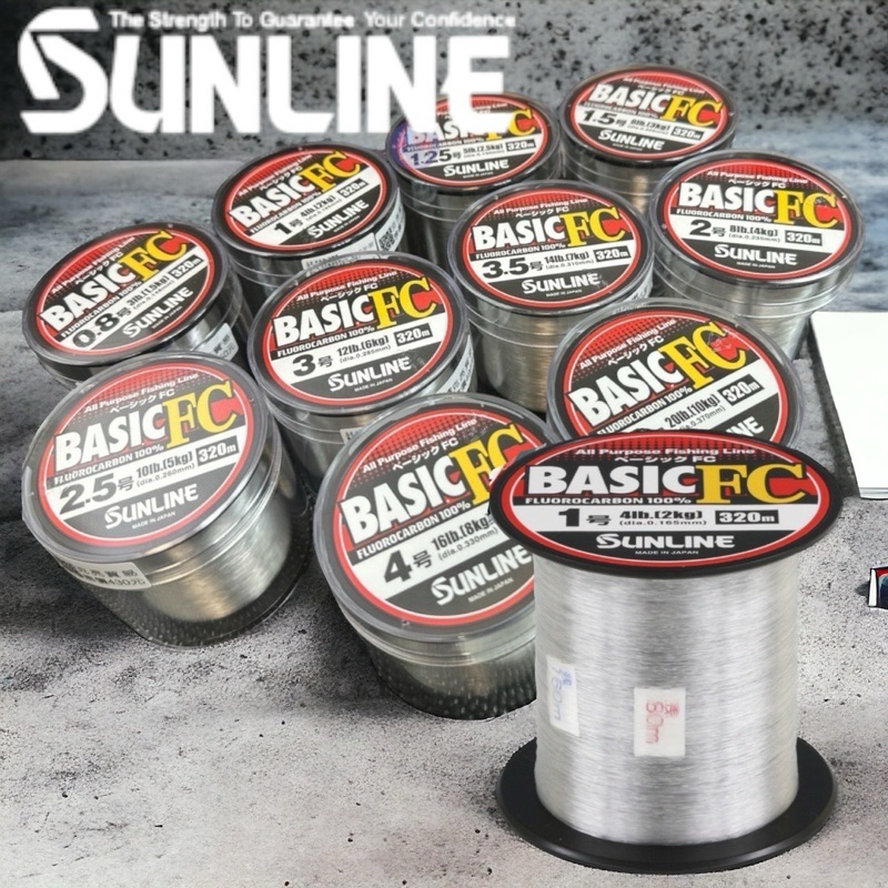 魚信子釣具~新款SUNLINE 下野正希FC 320米碳纖卡夢線 BASIC FC 卡夢線 碳纖線