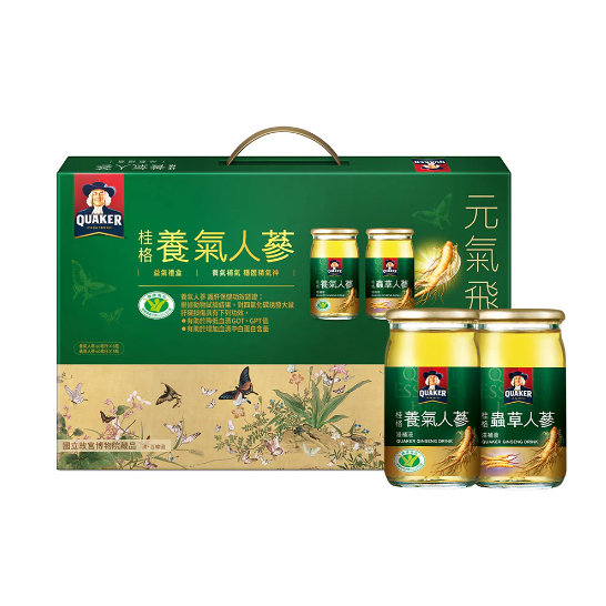 【桂格】養氣人蔘益氣禮盒(養氣+蟲草)60MLx12瓶/盒 早安健康嚴選