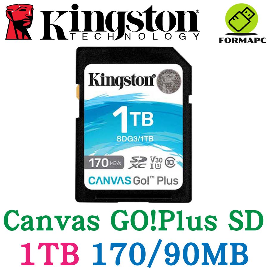 Kingston 金士頓 Canvas Go!Plus SD SDXC 1T 1TB 高速記憶卡 SDG3