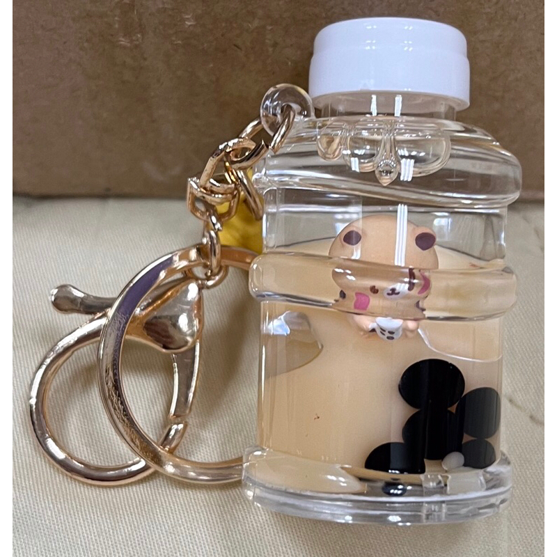 特價品 造型 仿真 流油 小熊 珍珠奶茶 瓶子 鑰匙圈 飾品 鎖匙圈 送禮 吊飾 趣味 創意 可自取