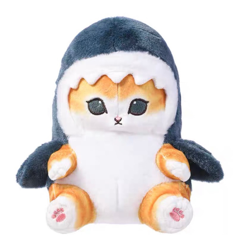 現貨 正版授權 miniso 貓福珊迪 mofusand 鯊魚貓咪 20公分 鯊魚貓 玩偶 娃娃 填充玩具