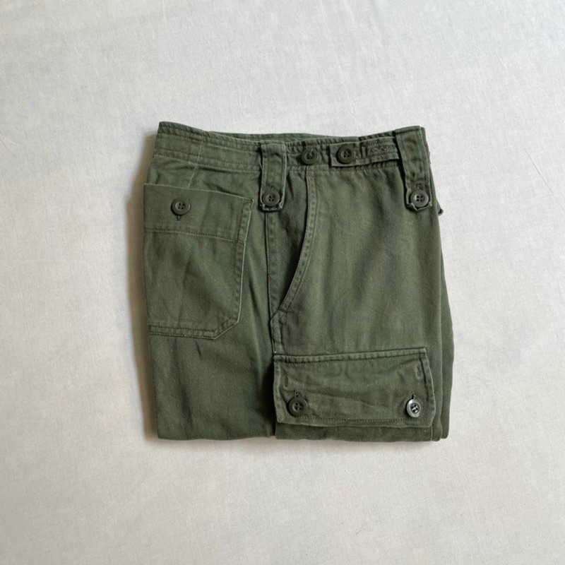 澳洲公發 Australian Army FATIQUE PANTS 純棉六口袋 可調腰圍 野戰軍褲 vintage古著