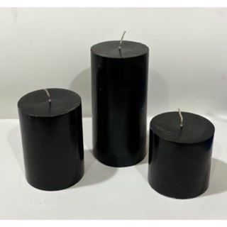 100%純黑 圓柱蠟燭 直徑 7.5公分*高7.5~15公分 1支