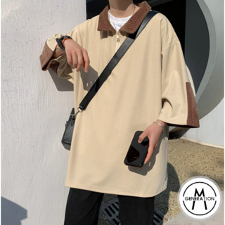 【M世代】男生韓版 潮牌 大尺碼 半袖 短袖 短t 素t 領口上衣(ATSF213)