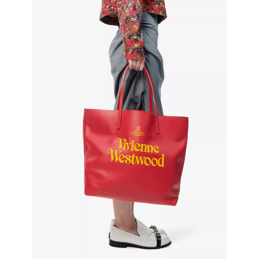 [全新預購] Vivienne Westwood 西太后真皮Logo手提包手提袋購物袋 下標前請先詢問