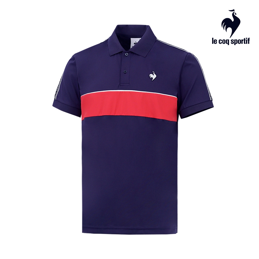 【LE COQ SPORTIF 法國公雞】休閒經典短袖POLO衫-男款-丈青色-LWT21341