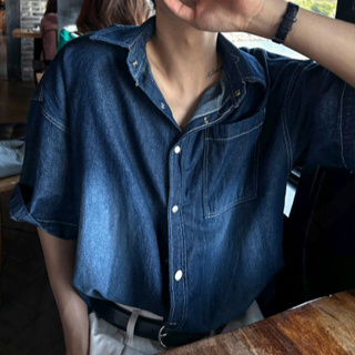 【Metanoia】🇰🇷韓製 牛仔短袖襯衫