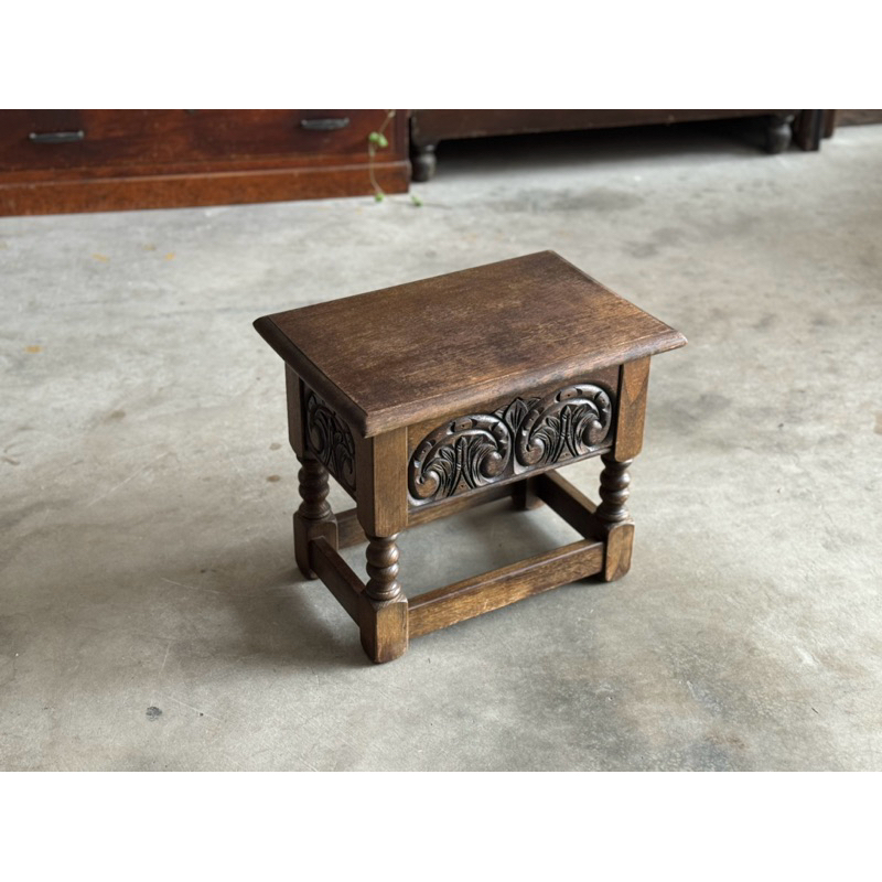 【福三】 歐洲老件 英國製 老木椅 老椅凳 邊桌