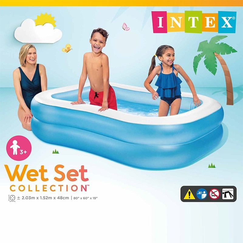玩樂生活 美國INTEX 57180藍色充氣游泳池 兒童遊戲球池  幼兒夏天玩水池(免費維修 瑕疵換新品)