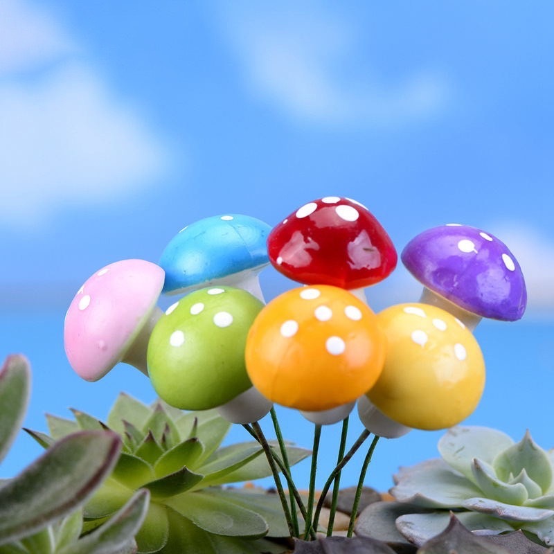 享園藝~盆栽裝飾烘焙蛋糕裝飾網紅可愛卡通小蘑菇裝飾品多色可選生日派對裝扮擺件