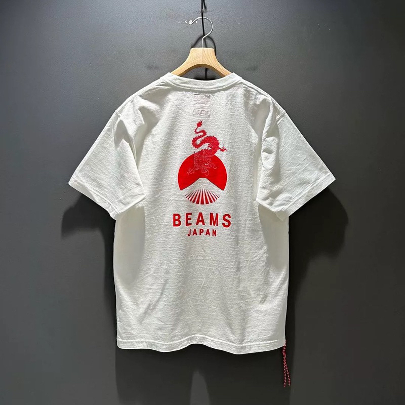 【Bear】BEAMS JP 經典紅繩 龍年限定富士山 T恤短袖短踢短T