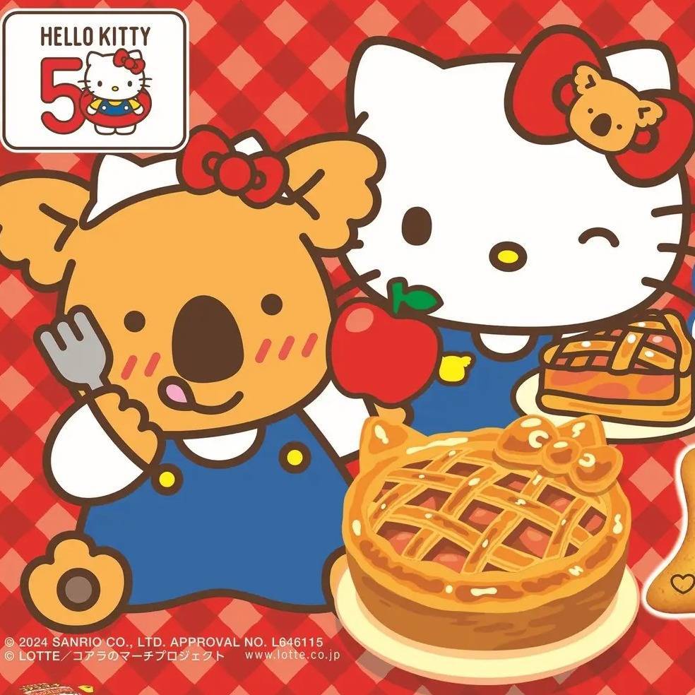 【現貨】日本 樂天 小熊餅乾&amp;Hello kitty 聯名 蘋果派口味 LOTTE 樂天小熊 日本零食