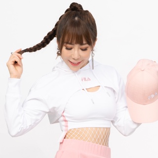 【FILA】女性 長袖 運動上衣 連帽T恤-白色 5TEX-1428-WT