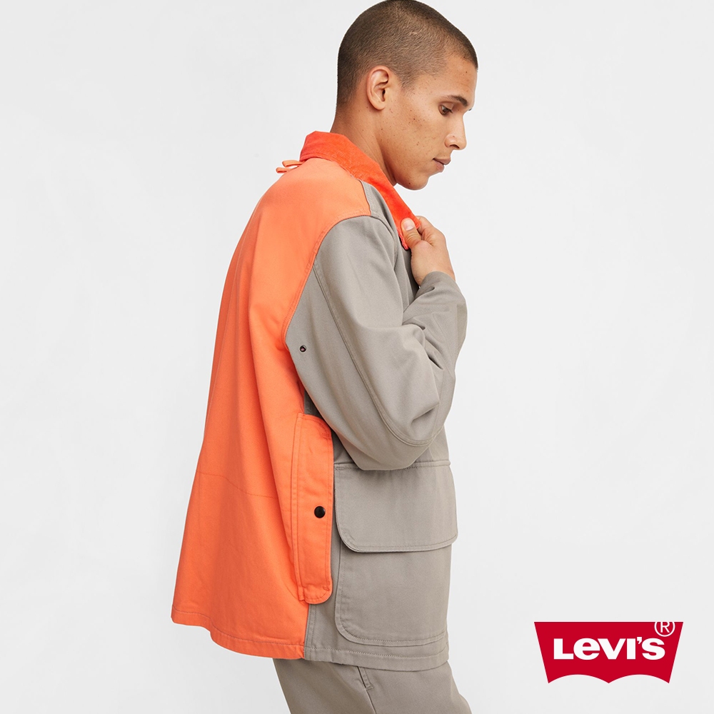 Levis 機能系獵人外套 / 灰橘拼接 / 復古大口袋 男款 A0955-0001 熱賣單品