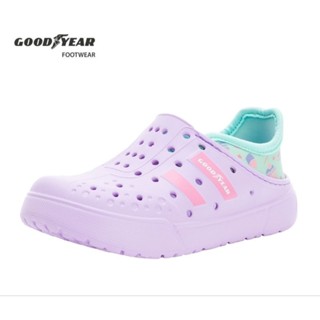 【GOODYEAR 固特異】女童涼鞋 GAKP48825 臺灣製造 防水防滑 沙灘玩水 晴雨兩用洞洞鞋 透氣輕量 紫綠色