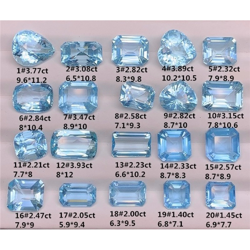 海藍寶石💎 聖瑪麗亞 海藍寶 ✨ 人魚之石 裸石 聖瑪利亞藍 巴西聖瑪利亞海藍寶 高端珠寶 💎