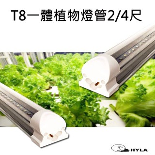 新一代LED植物燈 T8層板燈2/4尺 全光譜 超高照度 高顯色 RA95 4000K色溫 室內種菜 養花 多肉植物