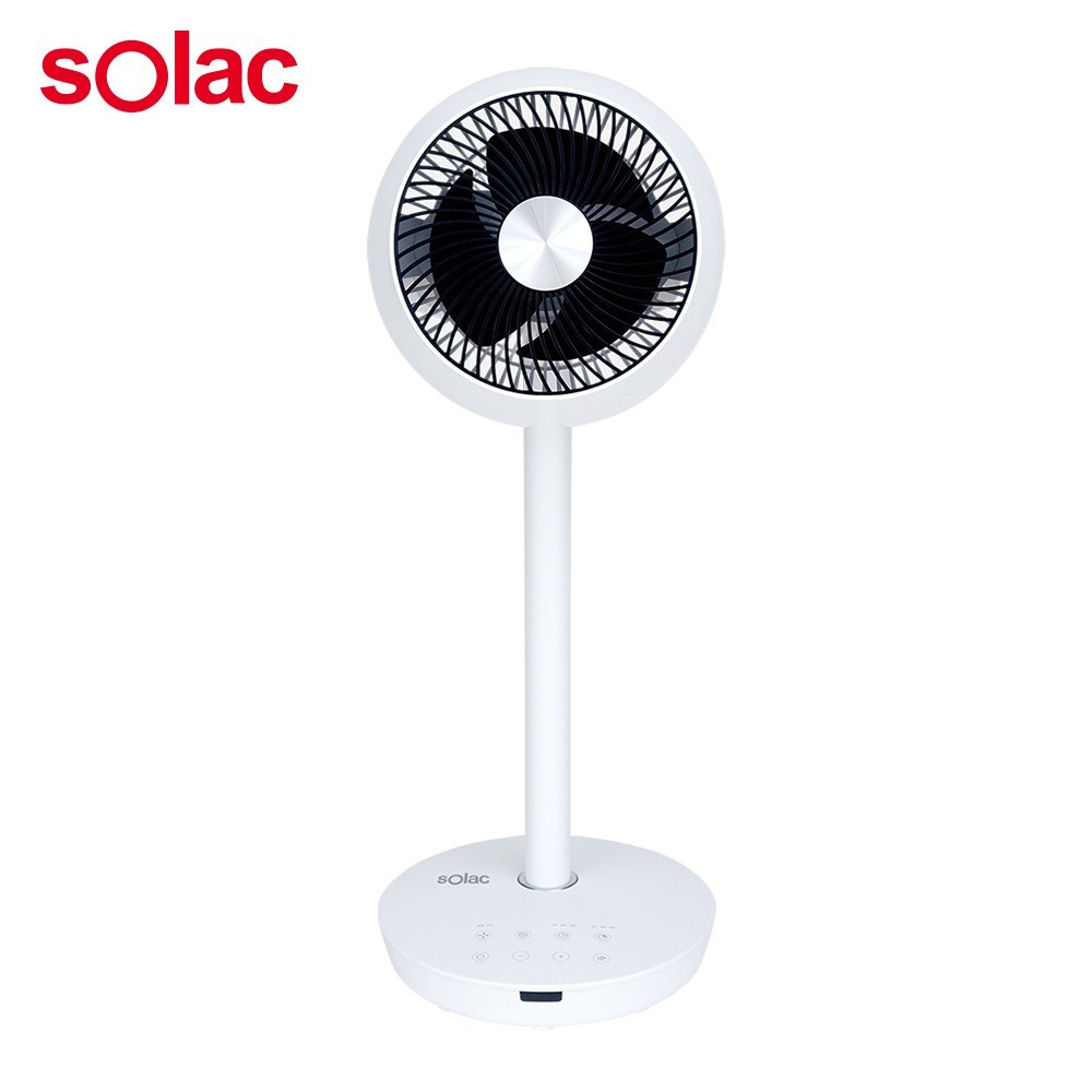 【sOlac】8吋3D十字擺頭DC變頻直立式微電腦遙控循環扇 SFO-F05W 12段風速定時開關機 電扇電風扇立扇