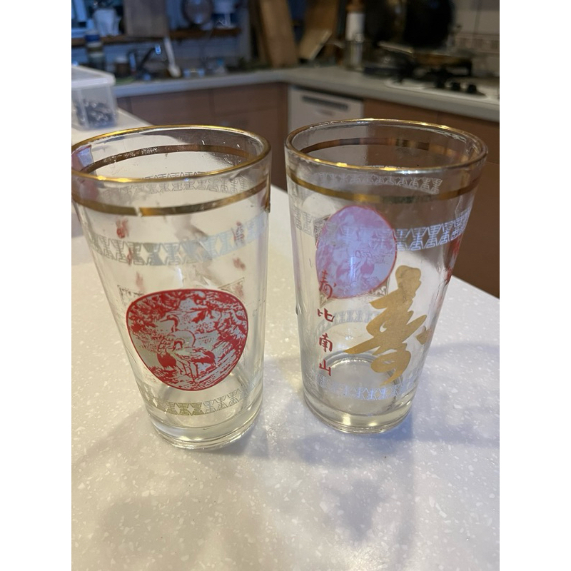 台灣早期老玻璃杯7個200元