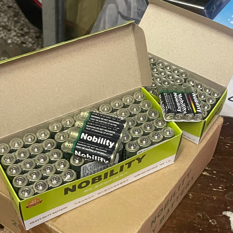 台灣 現貨 Nobility 綠能 環保 碳鋅 3號/4號 電池 一盒 60顆 本電池汞含量府核環保署規定
