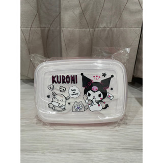 Kuromi 雙格便當盒/水果盒(內附餐具) 可微波