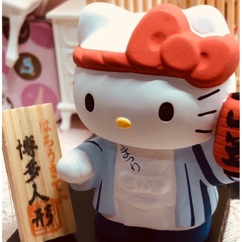日本帶回來的Hello Kitty九州博多山笠傳統祭典素燒陶瓷娃娃擺飾收藏品釋出