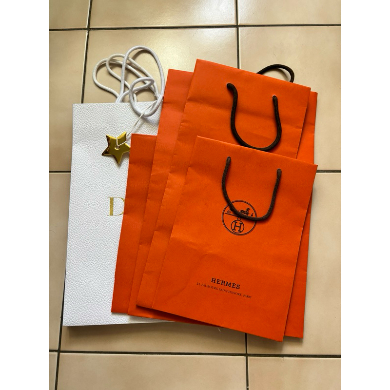 精品紙袋紙盒💝 Dior YSL(Saint Laurent) LV 聖誕 Hermes 購物袋禮物袋禮物包裝花束包裝