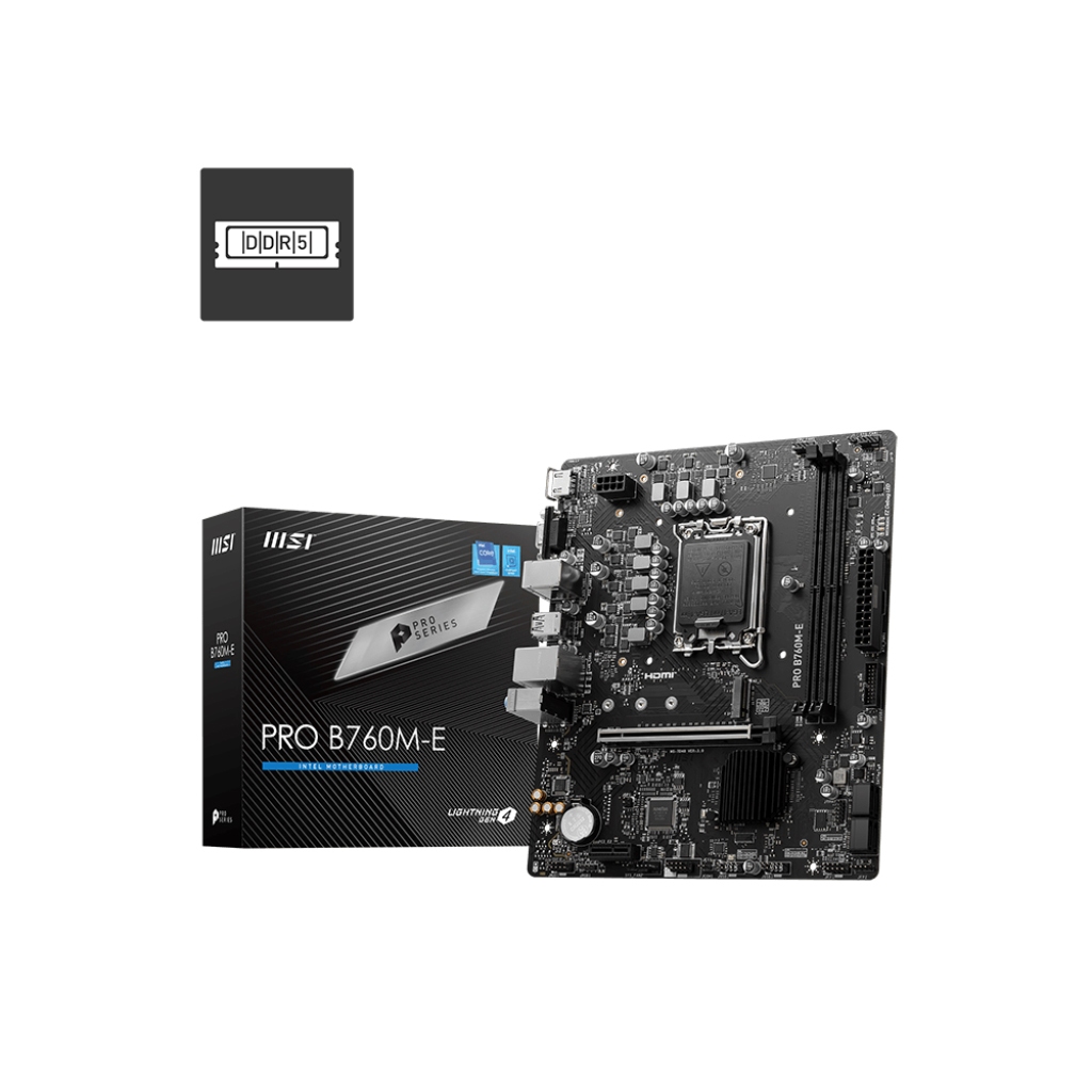 MSI 微星 PRO B760M-E 主機板 DDR5 1700腳位 M-ATX 主機板