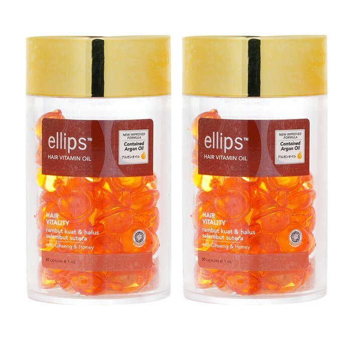 ELLIPS - 維他命護髮膠囊(修護斷裂毛躁) - 2瓶x50粒