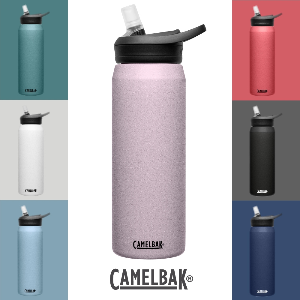 /現貨快速出貨/ CAMELBAK 750ml eddy+ 不鏽鋼多水吸管式保溫保冰 水壺 贈防塵蓋黑 IYESTORE