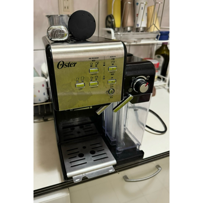 二手 奧士達 美國Oster 5+ 隨享咖啡機 義式膠囊兩用 贈電動磨豆機 半自動咖啡機 經典銀 奶泡 20BAR