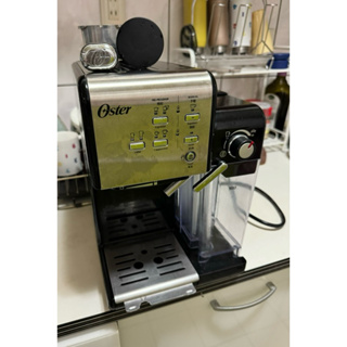 二手 奧士達 美國Oster 5+ 隨享咖啡機 義式膠囊兩用 半自動咖啡機 經典銀 奶泡 咖啡廳 20BAR 贈磨豆機