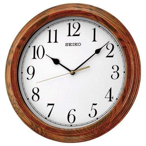 原木紋實木框【極緻時計】日本 精工 SEIKO 木框 簡約 靜音 時鐘 掛鐘 QXA528 QXA528B