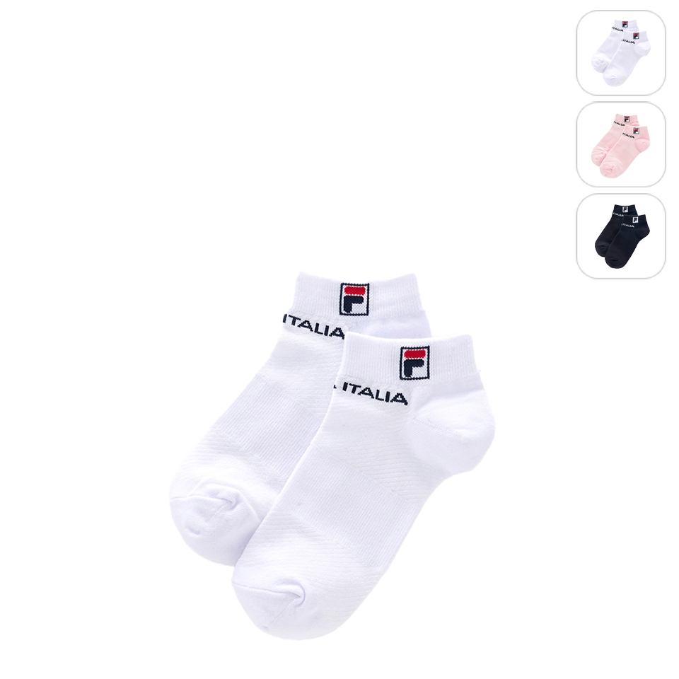 【FILA】基本款棉質踝襪-白 SCX-5001-WT
