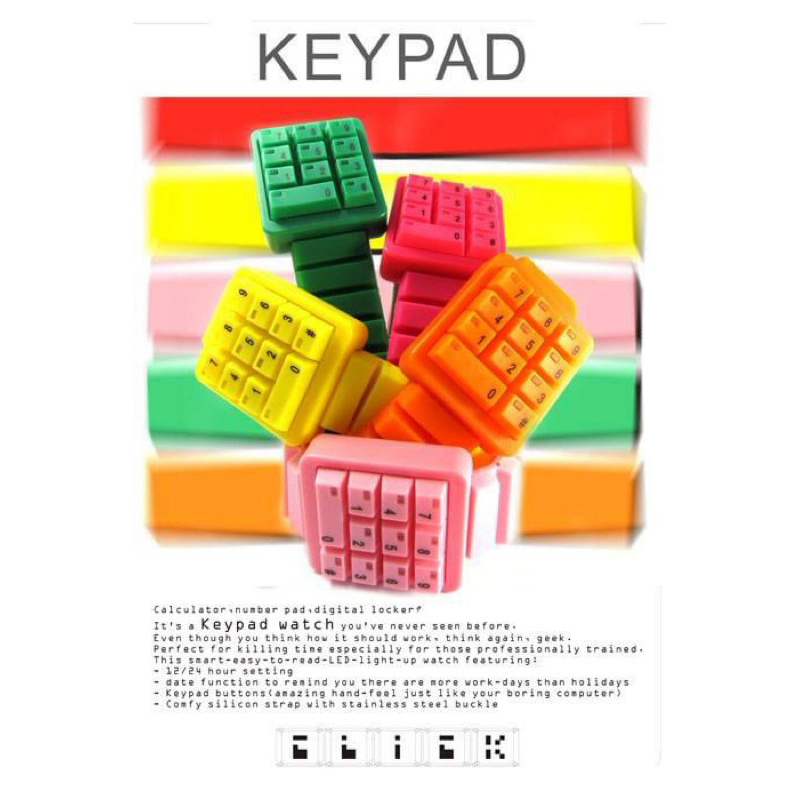 Click Keypad 鍵盤手錶，多色可選，限量出清