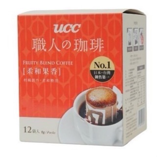 UCC職人濾掛式咖啡新包裝 8gx12包 柔和果香/炭燒咖啡 (超取限6盒)