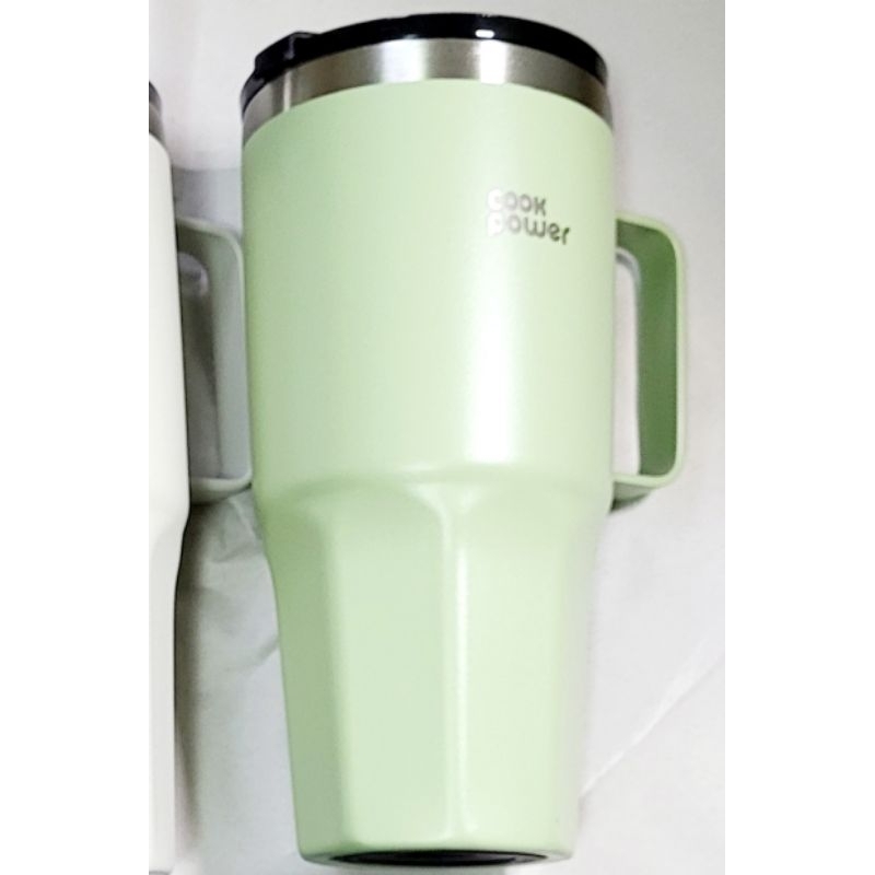 🌈鍋寶公司貨 🌀316不鏽鋼內膽冰霸杯 🥰青瓷綠 有把手附Tritan吸管 容量約950ml