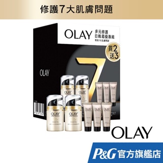 【OLAY 歐蕾】多元修護組合(日霜50gx2+多元修護晚霜14gx3)