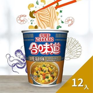 🔥台灣發貨🔥合味道咖哩海鮮味杯麵 12入/箱