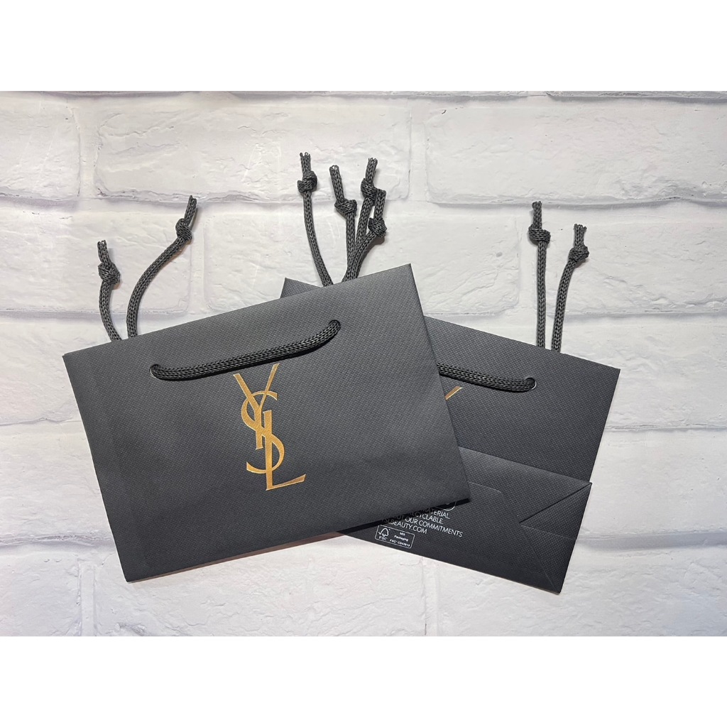 YSL 聖羅蘭 專櫃品牌 紙袋/提袋 (18X6X12 cm)  (25入)（橫式）