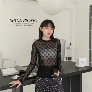 Space Picnic｜蝴蝶結透膚上衣-3色【C24041065】