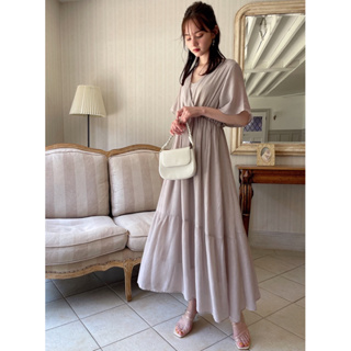 Anita Japan代購 日本 GRL 素雅層次連身裙 背綁帶 長裙 洋裝 on142