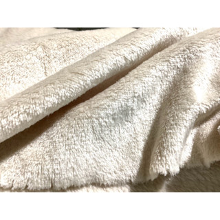 零碼布 杏色 米黃 超柔 薄款 雙面 珊瑚絨 毛毯 蓋毯 抱枕 外套 睡袍 包包 布料 寬155cm $195/米