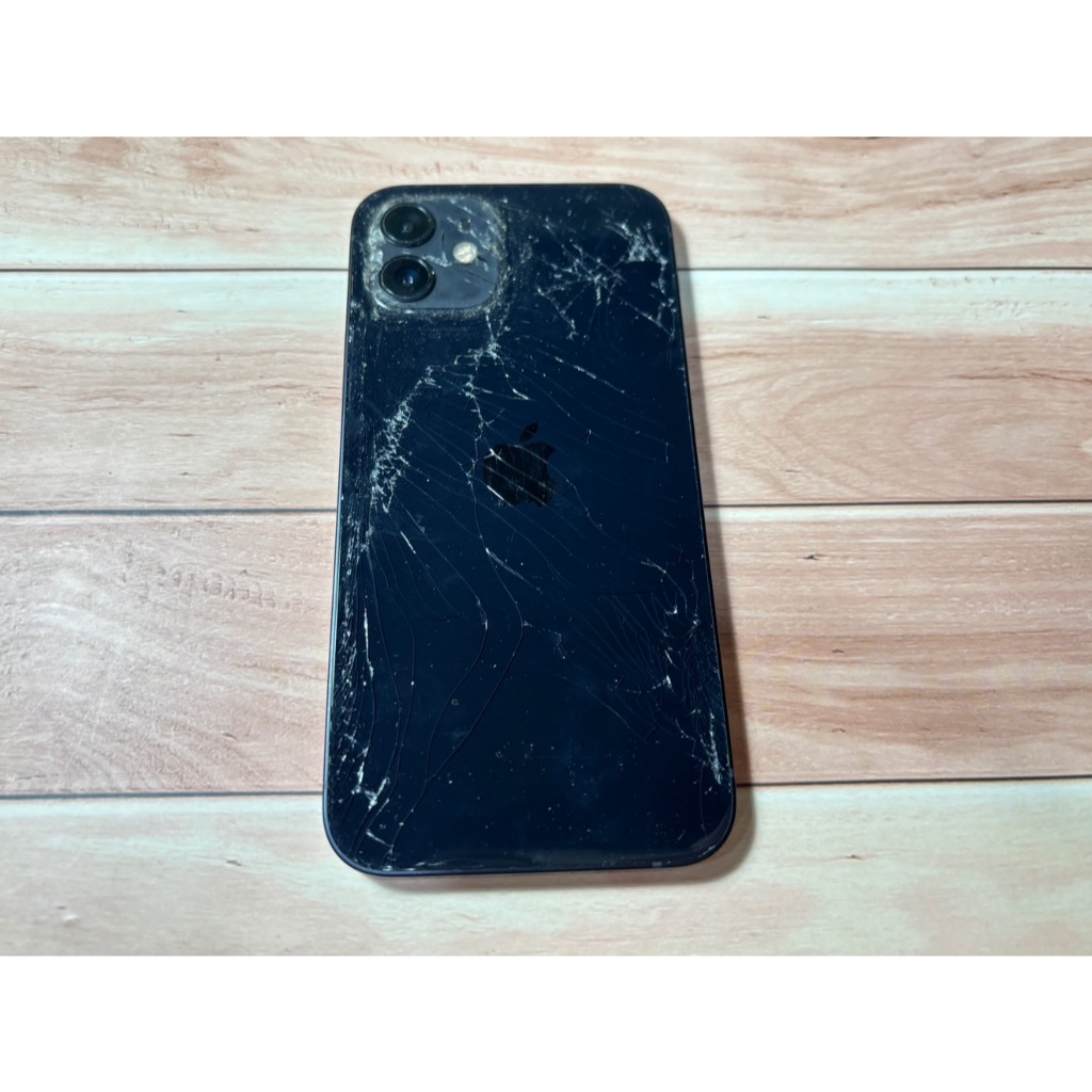 iPhone 12 6.1吋 128G 黑色 背面玻璃破裂 二手機