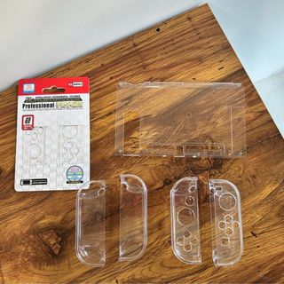 二手 Switch主機水晶殼 + 4個手把 水晶殼