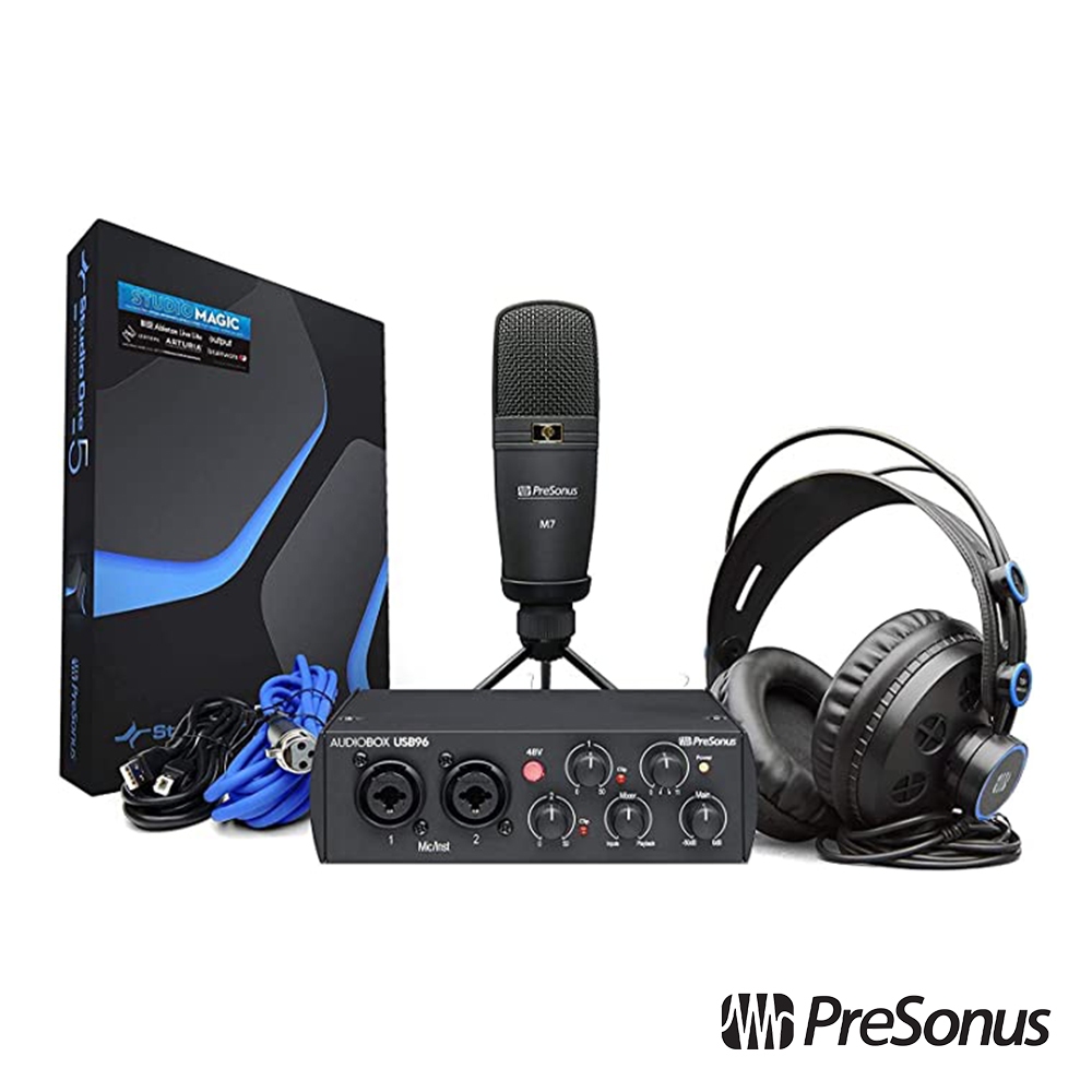 PreSonus AudioBox 96 Studio 錄音套組-黑 25週年紀念版 公司貨