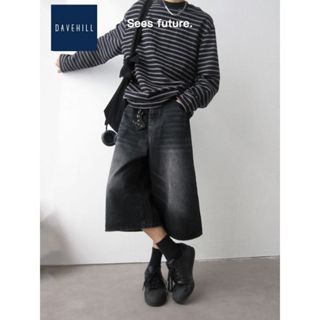 【iFashion 男色】隔日達✨DAVE HILL復古 磨白 水洗 闊型 七分褲 闊型 牛仔 短褲 寬鬆 直筒 中褲