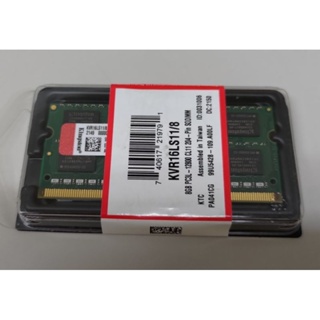 Kingston 8GB DDR3 1600筆記型記憶體(KVR16LS11/8)