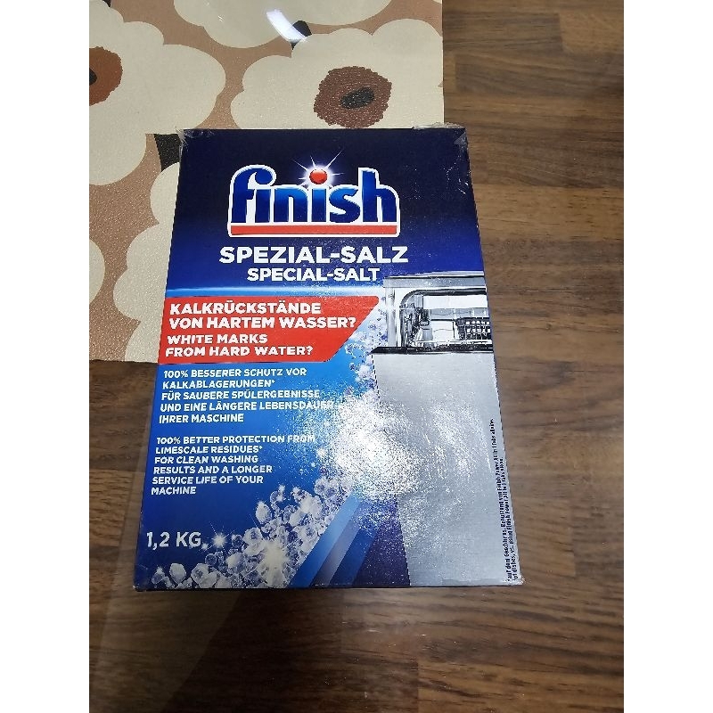 阿海青菜賣 亮碟 Finish 洗碗機 軟化鹽1.2kg 洗碗機專用軟化鹽 洗碗機清潔劑 洗碗粉 光潔劑 洗碗錠