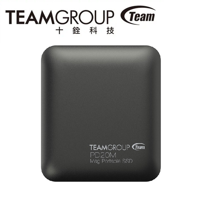 TEAM十銓  PD20M 1TB MagSafe磁吸外接式固態硬碟 泰坦灰